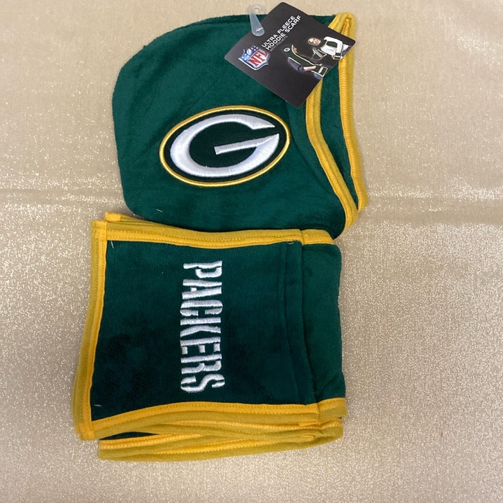 Green Bay Packers ultra fleece hoodie scarf